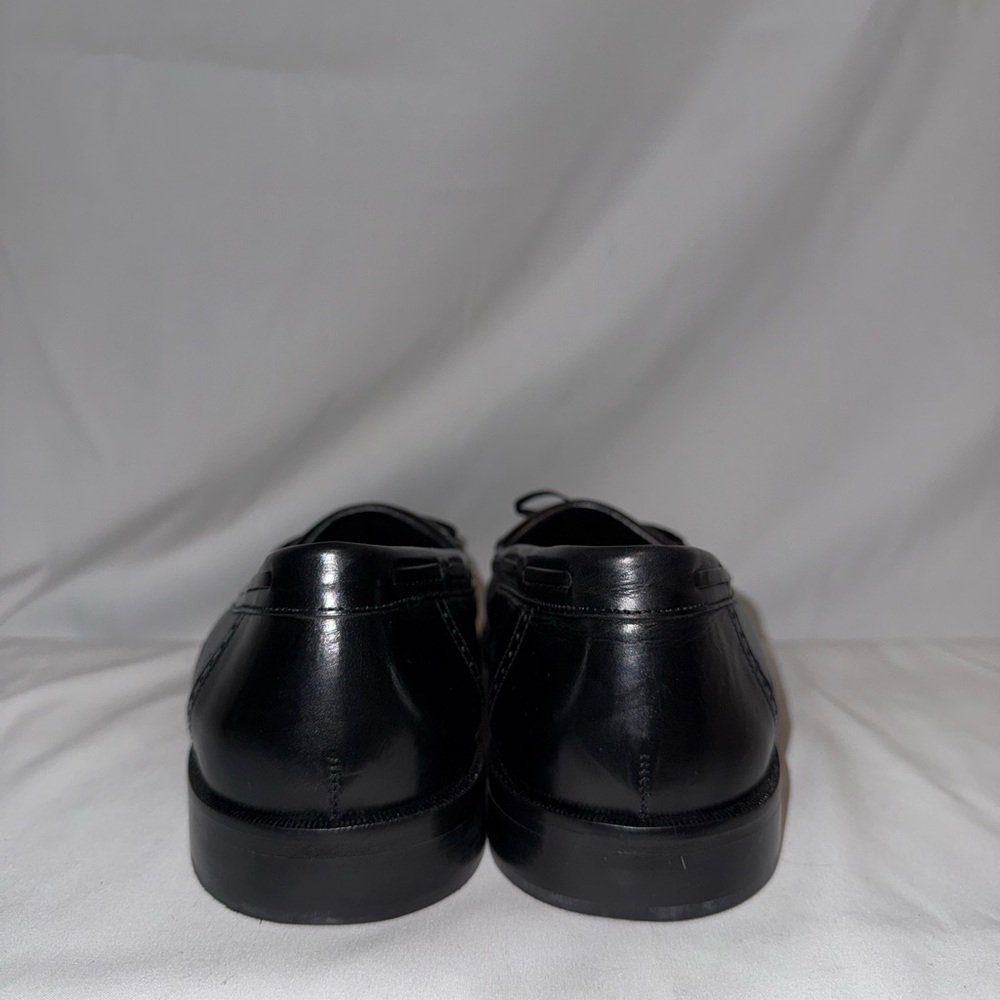Johnston & Murphy Black Genuine Deerskin Tassel Loafers - Picture 4 of 11
